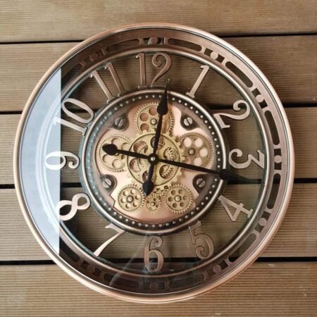 Large metal wall clock